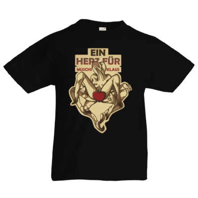 Motiv: Kids T-Shirt Premium FAIR WEAR - Ein Herz fuer Muschiklaus - bestimme auf Wunsch Details wie Produkt, Grösse, Farbe und Position selbst ! Motiv: Kids T-Shirt Premium FAIR WEAR - Ein Herz fuer Muschiklaus