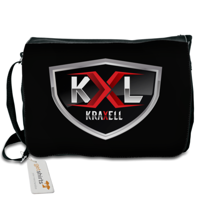 Motiv: Schultertasche - Kraxell - Logo - bestimme auf Wunsch Details wie Produkt, Grösse, Farbe und Position selbst ! Motiv: Schultertasche - Kraxell - Logo