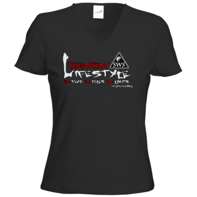 Motiv: T-Shirts Damen V-Neck FAIR WEAR - Kampfkunst Lifestyle - Logo 2 - bestimme auf Wunsch Details wie Produkt, Grösse, Farbe und Position selbst ! Motiv: T-Shirts Damen V-Neck FAIR WEAR - Kampfkunst Lifestyle - Logo 2