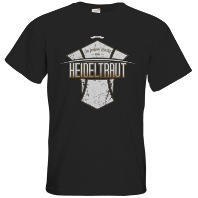 Motiv: T-Shirt Premium FAIR WEAR - Heidelwurst Merch - Heideltraut - Slogan - bestimme auf Wunsch Details wie Produkt, Grösse, Farbe und Position selbst ! Motiv: T-Shirt Premium FAIR WEAR - Heidelwurst Merch - Heideltraut - Slogan