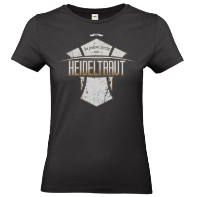Motiv: T-Shirt Damen Premium FAIR WEAR - Heidelwurst Merch - Heideltraut - Slogan - bestimme auf Wunsch Details wie Produkt, Grösse, Farbe und Position selbst ! Motiv: T-Shirt Damen Premium FAIR WEAR - Heidelwurst Merch - Heideltraut - Slogan