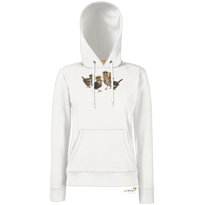 Motiv: Hoodie Damen Classic - Vogelmenschen - Quatuor Coronati - bestimme auf Wunsch Details wie Produkt, Grösse, Farbe und Position selbst ! Motiv: Hoodie Damen Classic - Vogelmenschen - Quatuor Coronati