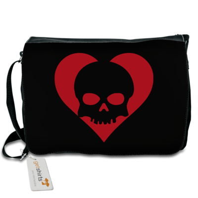 Motiv: Schultertasche - Piratenherz - bestimme auf Wunsch Details wie Produkt, Grösse, Farbe und Position selbst ! Motiv: Schultertasche - Piratenherz