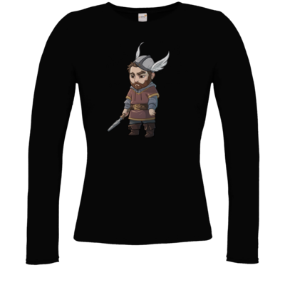 Motiv: Longsleeve Damen FAIR WEAR - Let's Plays - Nubor der Schildlose - Chibi - bestimme auf Wunsch Details wie Produkt, Grösse, Farbe und Position selbst ! Motiv: Longsleeve Damen FAIR WEAR - Let's Plays - Nubor der Schildlose - Chibi