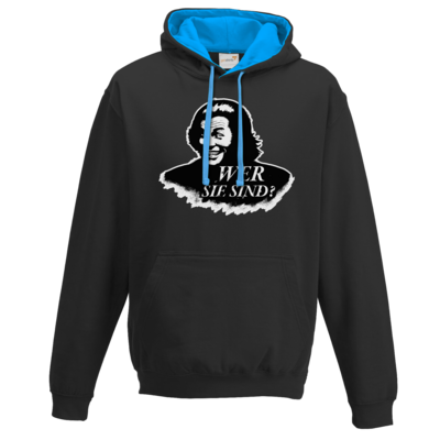 Motiv: Two-Tone Hoodie - Spiele mit Bart - Wer Sie sind - bestimme auf Wunsch Details wie Produkt, Grösse, Farbe und Position selbst ! Motiv: Two-Tone Hoodie - Spiele mit Bart - Wer Sie sind