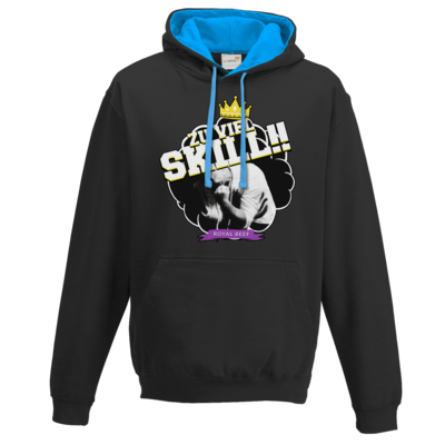 Motiv: Two-Tone Hoodie - Royal Beef - Zu viel Skill!! - bestimme auf Wunsch Details wie Produkt, Grösse, Farbe und Position selbst ! Motiv: Two-Tone Hoodie - Royal Beef - Zu viel Skill!!