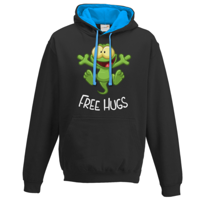 Motiv: Two-Tone Hoodie - FreeHugs - bestimme auf Wunsch Details wie Produkt, Grösse, Farbe und Position selbst ! Motiv: Two-Tone Hoodie - FreeHugs
