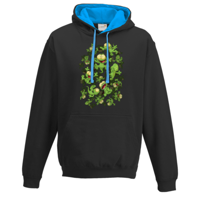 Motiv: Two-Tone Hoodie - Lurchregen - bestimme auf Wunsch Details wie Produkt, Grösse, Farbe und Position selbst ! Motiv: Two-Tone Hoodie - Lurchregen