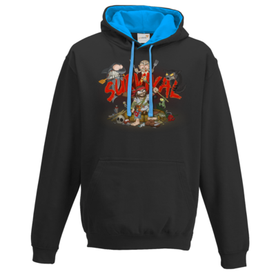 Motiv: Two-Tone Hoodie - Survival - bestimme auf Wunsch Details wie Produkt, Grösse, Farbe und Position selbst ! Motiv: Two-Tone Hoodie - Survival
