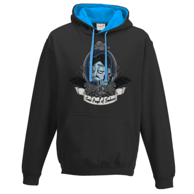 Motiv: Two-Tone Hoodie - Traenenmond - bestimme auf Wunsch Details wie Produkt, Grösse, Farbe und Position selbst ! Motiv: Two-Tone Hoodie - Traenenmond