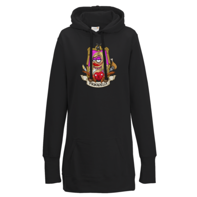 Motiv: Lady Longline Hoodie - Frikadella - bestimme auf Wunsch Details wie Produkt, Grösse, Farbe und Position selbst ! Motiv: Lady Longline Hoodie - Frikadella