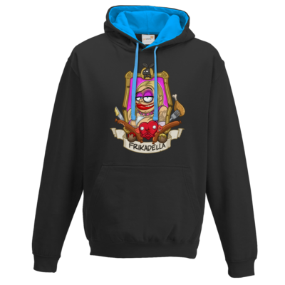 Motiv: Two-Tone Hoodie - Frikadella - bestimme auf Wunsch Details wie Produkt, Grösse, Farbe und Position selbst ! Motiv: Two-Tone Hoodie - Frikadella