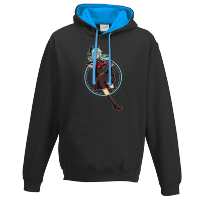 Motiv: Two-Tone Hoodie - Modus Yandere - bestimme auf Wunsch Details wie Produkt, Grösse, Farbe und Position selbst ! Motiv: Two-Tone Hoodie - Modus Yandere