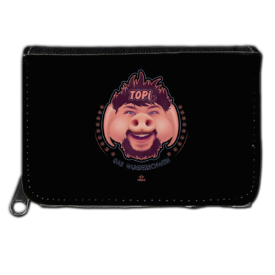 Motiv: Geldboerse - TOPI Wunderschwein - bestimme auf Wunsch Details wie Produkt, Grösse, Farbe und Position selbst ! Motiv: Geldboerse - TOPI Wunderschwein