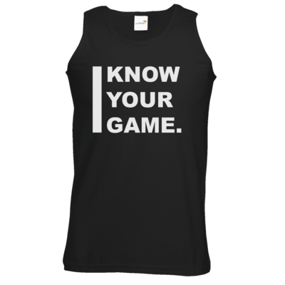 Motiv: Athletic Vest - I Know Your Game - bestimme auf Wunsch Details wie Produkt, Grösse, Farbe und Position selbst ! Motiv: Athletic Vest - I Know Your Game