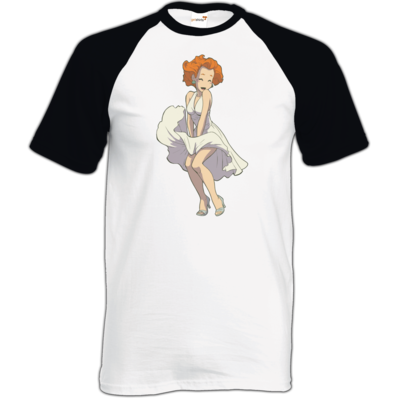 Motiv: TShirt Baseball - Deponia - Marilyn Monroe Goal - bestimme auf Wunsch Details wie Produkt, Grösse, Farbe und Position selbst ! Motiv: TShirt Baseball - Deponia - Marilyn Monroe Goal
