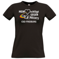Motiv: T-Shirt Damen Premium FAIR WEAR - Mein Herz schlägt gegen Rechts - bestimme auf Wunsch Details wie Produkt, Grösse, Farbe und Position selbst ! Motiv: T-Shirt Damen Premium FAIR WEAR - Mein Herz schlägt gegen Rechts