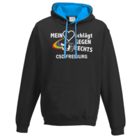 Motiv: Two-Tone Hoodie - Mein Herz schlägt gegen Rechts - bestimme auf Wunsch Details wie Produkt, Grösse, Farbe und Position selbst ! Motiv: Two-Tone Hoodie - Mein Herz schlägt gegen Rechts