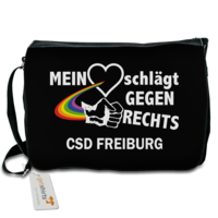 Motiv: Schultertasche - Mein Herz schlägt gegen Rechts - bestimme auf Wunsch Details wie Produkt, Grösse, Farbe und Position selbst ! Motiv: Schultertasche - Mein Herz schlägt gegen Rechts