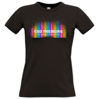 Motiv: T-Shirt Damen Premium FAIR WEAR - CSD Freiburg Regenbogen 