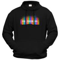 Motiv: Hoodie Premium FAIR WEAR - CSD Freiburg Regenbogen - bestimme auf Wunsch Details wie Produkt, Grösse, Farbe und Position selbst ! Motiv: Hoodie Premium FAIR WEAR - CSD Freiburg Regenbogen
