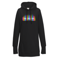 Motiv: Lady Longline Hoodie - CSD Freiburg Regenbogen - bestimme auf Wunsch Details wie Produkt, Grösse, Farbe und Position selbst ! Motiv: Lady Longline Hoodie - CSD Freiburg Regenbogen