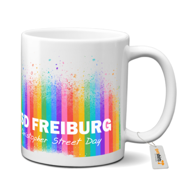 Motiv: Tasse - CSD Freiburg Regenbogen 