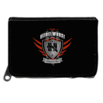 Motiv: Geldboerse - Team Heidelwurst - bestimme auf Wunsch Details wie Produkt, Grösse, Farbe und Position selbst ! Motiv: Geldboerse - Team Heidelwurst