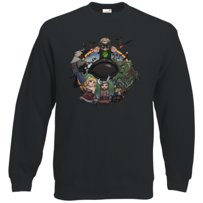 Motiv: Sweatshirt Classic - Let's Plays - Das Buch Der Abenteuer - Chibi - bestimme auf Wunsch Details wie Produkt, Grösse, Farbe und Position selbst ! Motiv: Sweatshirt Classic - Let's Plays - Das Buch Der Abenteuer - Chibi