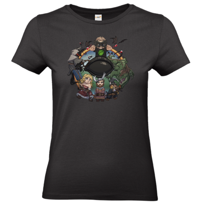 Motiv: T-Shirt Damen Premium FAIR WEAR - Let's Plays - Das Buch Der Abenteuer - Chibi - bestimme auf Wunsch Details wie Produkt, Grösse, Farbe und Position selbst ! Motiv: T-Shirt Damen Premium FAIR WEAR - Let's Plays - Das Buch Der Abenteuer - Chibi