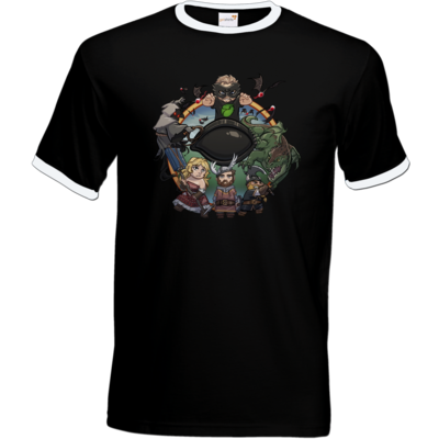 Motiv: T-Shirt Ringer - Let's Plays - Das Buch Der Abenteuer - Chibi - bestimme auf Wunsch Details wie Produkt, Grösse, Farbe und Position selbst ! Motiv: T-Shirt Ringer - Let's Plays - Das Buch Der Abenteuer - Chibi