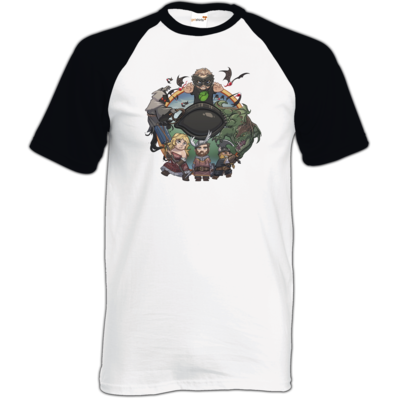 Motiv: TShirt Baseball - Let's Plays - Das Buch Der Abenteuer - Chibi - bestimme auf Wunsch Details wie Produkt, Grösse, Farbe und Position selbst ! Motiv: TShirt Baseball - Let's Plays - Das Buch Der Abenteuer - Chibi