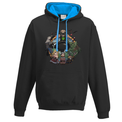 Motiv: Two-Tone Hoodie - Let's Plays - Das Buch Der Abenteuer - Chibi - bestimme auf Wunsch Details wie Produkt, Grösse, Farbe und Position selbst ! Motiv: Two-Tone Hoodie - Let's Plays - Das Buch Der Abenteuer - Chibi