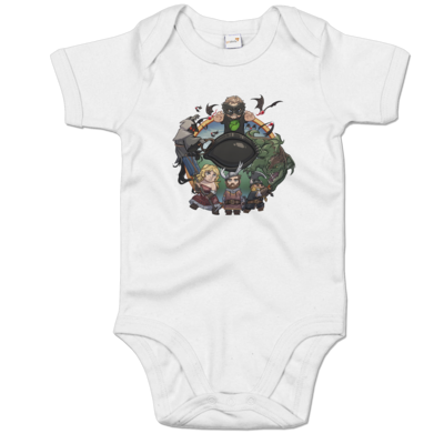 Motiv: Baby Body Organic - Let's Plays - Das Buch Der Abenteuer - Chibi - bestimme auf Wunsch Details wie Produkt, Grösse, Farbe und Position selbst ! Motiv: Baby Body Organic - Let's Plays - Das Buch Der Abenteuer - Chibi