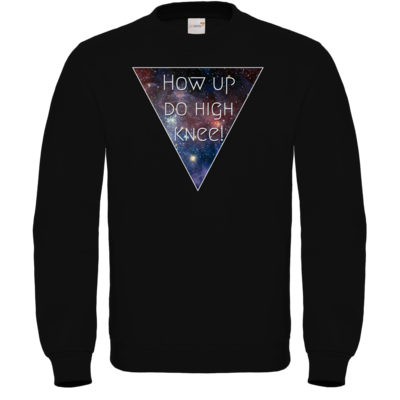 Motiv: Sweatshirt FAIR WEAR - High Knee Galaxy - bestimme auf Wunsch Details wie Produkt, Grösse, Farbe und Position selbst ! Motiv: Sweatshirt FAIR WEAR - High Knee Galaxy