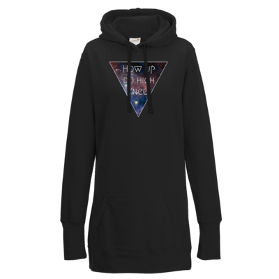 Motiv: Lady Longline Hoodie - High Knee Galaxy - bestimme auf Wunsch Details wie Produkt, Grösse, Farbe und Position selbst ! Motiv: Lady Longline Hoodie - High Knee Galaxy