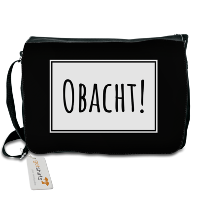 Motiv: Schultertasche - Obacht 