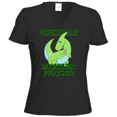 Motiv: T-Shirt Damen V-Neck Classic - Bluemchenpfluecker - bestimme auf Wunsch Details wie Produkt, Grösse, Farbe und Position selbst ! Motiv: T-Shirt Damen V-Neck Classic - Bluemchenpfluecker