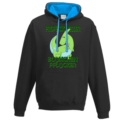 Motiv: Two-Tone Hoodie - Bluemchenpfluecker - bestimme auf Wunsch Details wie Produkt, Grösse, Farbe und Position selbst ! Motiv: Two-Tone Hoodie - Bluemchenpfluecker