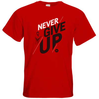 Motiv: T-Shirt Premium FAIR WEAR - NeverGiveUp - red - bestimme auf Wunsch Details wie Produkt, Grösse, Farbe und Position selbst ! Motiv: T-Shirt Premium FAIR WEAR - NeverGiveUp - red