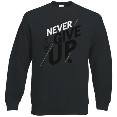 Motiv: Sweatshirt Classic - NeverGiveUp - red - bestimme auf Wunsch Details wie Produkt, Grösse, Farbe und Position selbst ! Motiv: Sweatshirt Classic - NeverGiveUp - red