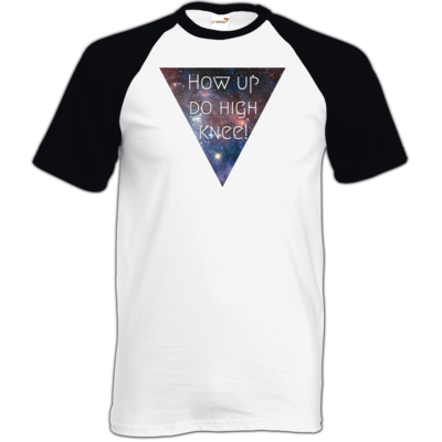 Motiv: TShirt Baseball - High Knee Galaxy - bestimme auf Wunsch Details wie Produkt, Grösse, Farbe und Position selbst ! Motiv: TShirt Baseball - High Knee Galaxy