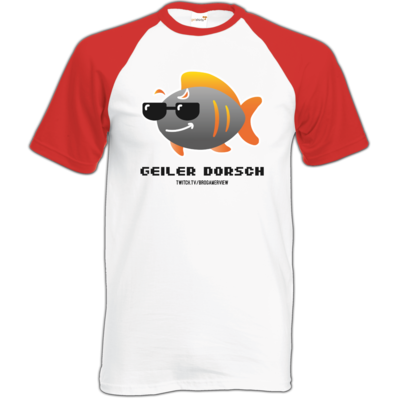 Motiv: Baseball-T FAIR WEAR - Geiler Dorsch - bestimme auf Wunsch Details wie Produkt, Grösse, Farbe und Position selbst ! Motiv: Baseball-T FAIR WEAR - Geiler Dorsch