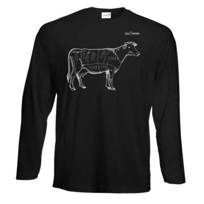 Motiv: Exact 190 Longsleeve FAIR WEAR - SizzleBrothers - Grillen - Meatmap - bestimme auf Wunsch Details wie Produkt, Grösse, Farbe und Position selbst ! Motiv: Exact 190 Longsleeve FAIR WEAR - SizzleBrothers - Grillen - Meatmap