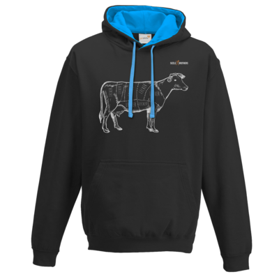 Motiv: Two-Tone Hoodie - SizzleBrothers - Grillen - Meatmap - bestimme auf Wunsch Details wie Produkt, Grösse, Farbe und Position selbst ! Motiv: Two-Tone Hoodie - SizzleBrothers - Grillen - Meatmap