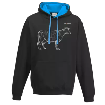 Motiv: Two-Tone Hoodie - SizzleBrothers - Grillen - Meatmap - bestimme auf Wunsch Details wie Produkt, Grösse, Farbe und Position selbst ! Motiv: Two-Tone Hoodie - SizzleBrothers - Grillen - Meatmap
