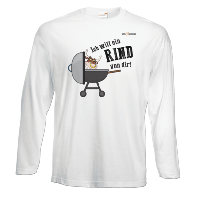 Motiv: Exact 190 Longsleeve FAIR WEAR - SizzleBrothers - Grillen - Ich will ein Rind - bestimme auf Wunsch Details wie Produkt, Grösse, Farbe und Position selbst ! Motiv: Exact 190 Longsleeve FAIR WEAR - SizzleBrothers - Grillen - Ich will ein Rind