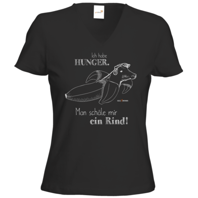 Motiv: T-Shirts Damen V-Neck FAIR WEAR - SizzleBrothers - Grillen - Hunger Rind schälen - bestimme auf Wunsch Details wie Produkt, Grösse, Farbe und Position selbst ! Motiv: T-Shirts Damen V-Neck FAIR WEAR - SizzleBrothers - Grillen - Hunger Rind schälen