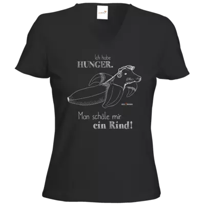 Motiv: T-Shirts Damen V-Neck FAIR WEAR - SizzleBrothers - Grillen - Hunger Rind schälen - bestimme auf Wunsch Details wie Produkt, Grösse, Farbe und Position selbst ! Motiv: T-Shirts Damen V-Neck FAIR WEAR - SizzleBrothers - Grillen - Hunger Rind schälen