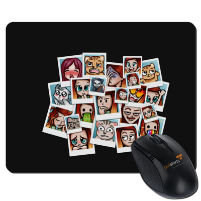 Motiv: Mousepad Textil - Inzaynia - Emotes - bestimme auf Wunsch Details wie Produkt, Grösse, Farbe und Position selbst ! Motiv: Mousepad Textil - Inzaynia - Emotes